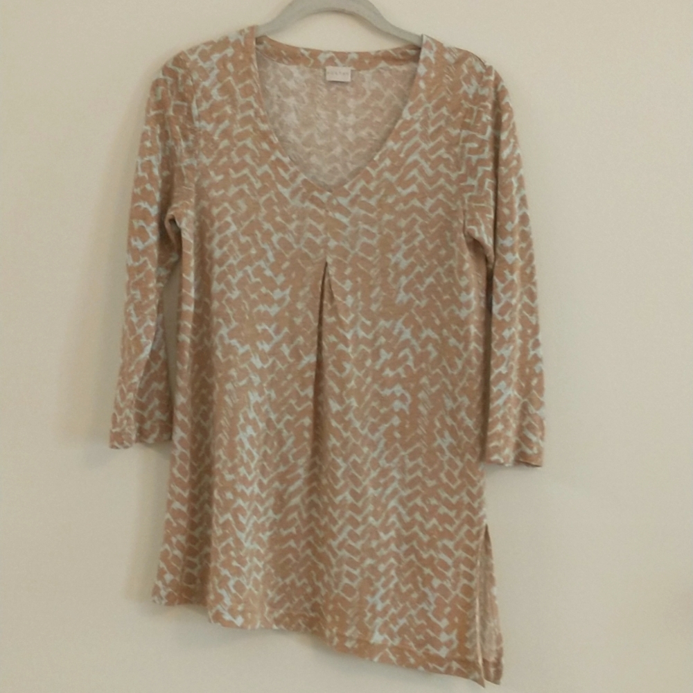 Poetry Fashion UK Linen V-neck Top US 2
